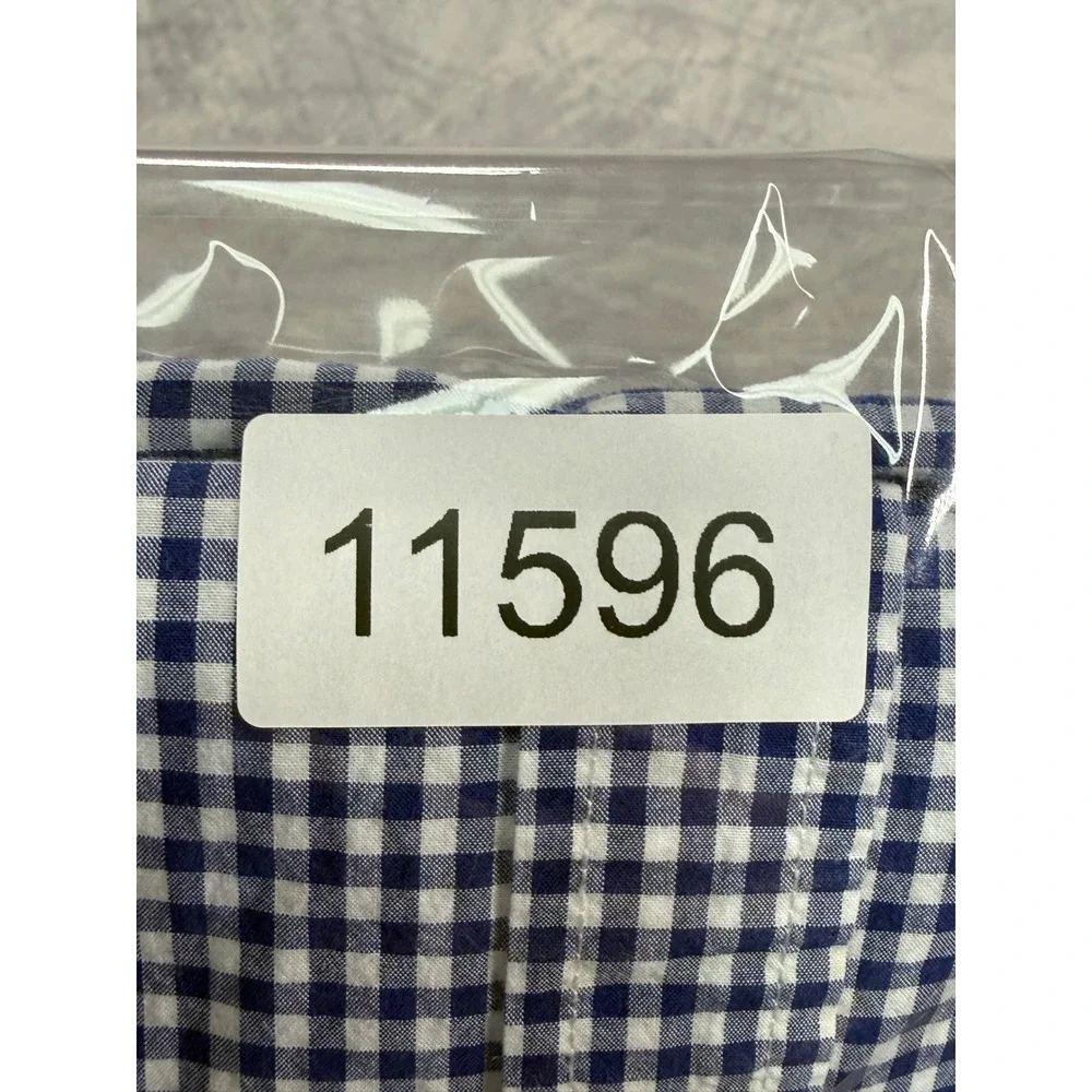 Ralph Lauren Boys sz Large 14-16 Blue Gingham Check Button Down Shirt preppy